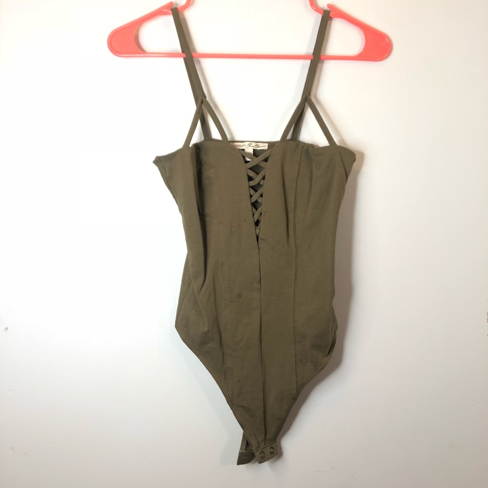 Forest green body suit